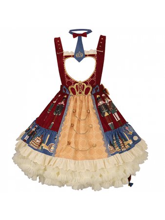 Clara Nutcracker Christmas Long Sleeves Shirt / Flounce Hemline Lolita Dress JSK Set