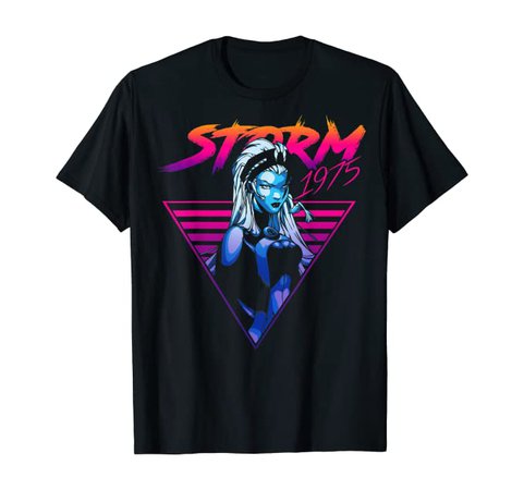 Amazon.com: Marvel X-Men Storm 80's Retro Triangle Gradient T-Shirt T-Shirt: Clothing