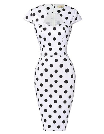 Amazon.com: Vestido estilo floral de Belle Poque Retro Dress, vestido de c&oacute;ctel de tubo, manga de casquillo, estilo retro, CL7597: Clothing