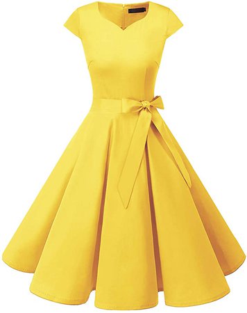 Amazon.com: DRESSTELLS Women's Vintage Tea Dress Prom Swing Cocktail Party Dress with Cap-Sleeves : Clothing, Shoes & Jewelry
