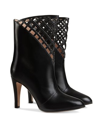 Gucci Cutout leather ankle boot