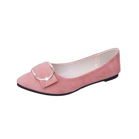 2018 Casual Shallow Mouth Flat Pointed Shoes PINK In Flats Online Store. Best Women Stylish Shoes For Sale | DressLily.com
