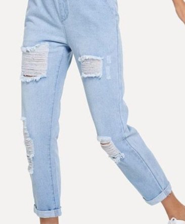 Rolled up jeans
