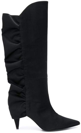 Marc Ellis ruched detail pointed toe boots