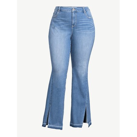 Sofia Jeans by Sofia Vergara Women's Plus Size Melisa Flare Split Hem Jeans - Walmart.com