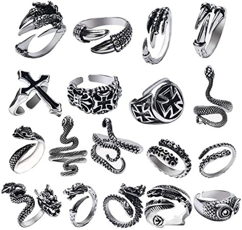 goth ring set polyvore – Pesquisa Google