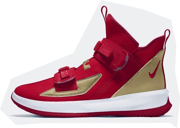 red and gold tennis shoes sneaker nike