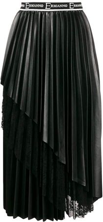Ermanno Ermanno tiered lace pleated skirt