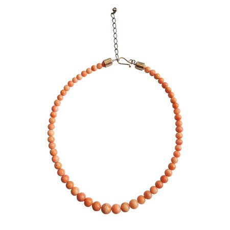 1980s Natural Coral Bead Necklace