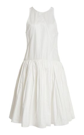 Sleeveless Pleated Cotton-Ramie Mini Dress By Jil Sander | Moda Operandi