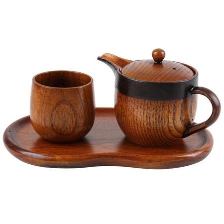 wooden cup set