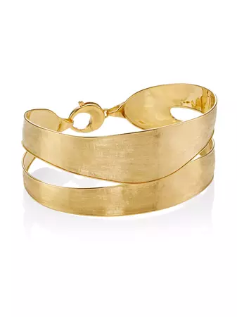 Shop Marco Bicego Lunaria 18K Yellow Gold Split Bangle Bracelet | Saks Fifth Avenue