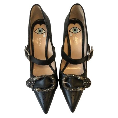 Womens Designer Gucci Dionysus Buckle Heels sandals shoes - 40 For Sale at 1stDibs