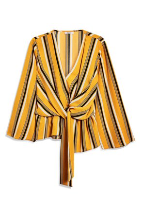 Topshop Tiffany Stripe Asymmetrical Blouse | Nordstrom