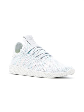 adidas Originals Pharrell Williams Tennis Hu Sneakers In White And Blue