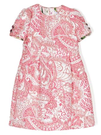 Dolce & Gabbana Kids paisley-print short-sleeved Dress - Farfetch