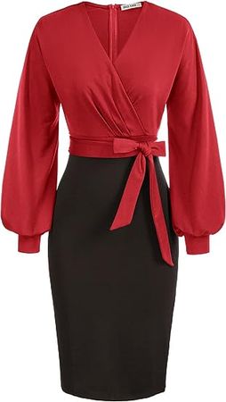 Amazon.com: GRACE KARIN Women's Work Pencil Dress Wedding Guest Office Dresses Cocktail Party Long Sleeve : Clothing, Shoes & Jewelry