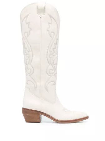 P.A.R.O.S.H. Western 60mm Leather knee-high Boots - Farfetch
