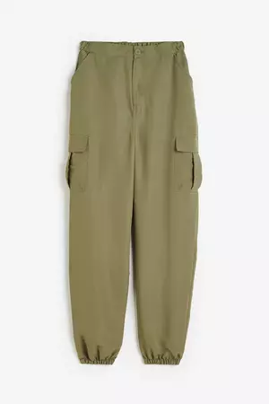 Nylon Cargo Pants - Khaki green - Ladies | H&M US