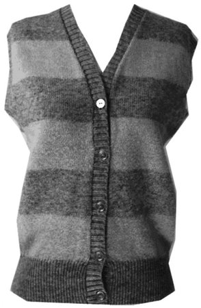 Striped Sweater Vest Grey