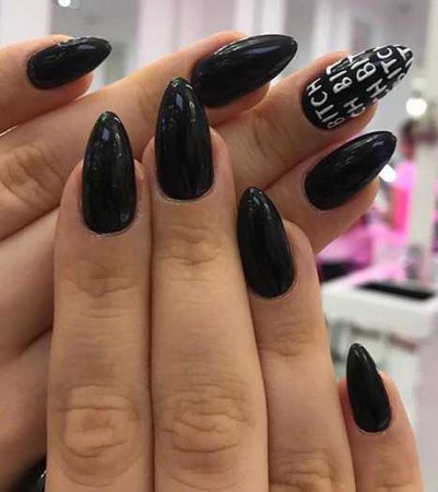 Bit©️h Black nails