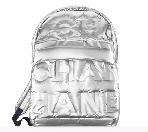 Chanel Silver Backpack