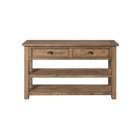 Martin Svensson Home 50 in. Natural Standard Rectangle Wood Console Table with Drawers-890644 - The Home Depot