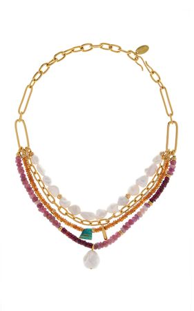 Vizcaya Gold-Plated Brass Necklace By Lizzie Fortunato | Moda Operandi