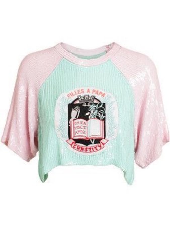 Pastel pink and mint green sweater shirt