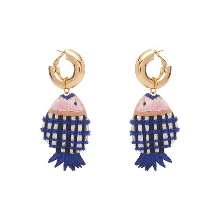 Mignonne Gavigan - Fish Earrings Blue
