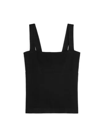 Seamless™ Ribbed Yoga Top - Black - Sportswear - ARKET NO