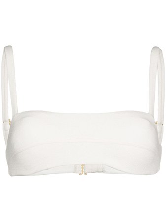 Shop white Peony sweetheart-neck bikini top with Express Delivery - Farfetch