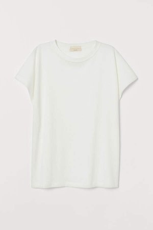 Silk-blend T-shirt - White