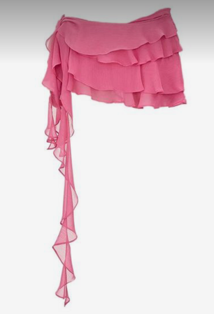 pink layered skirt