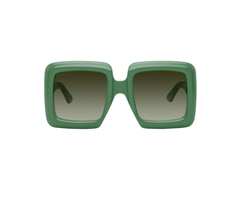 Gucci oversized square green sunglasses