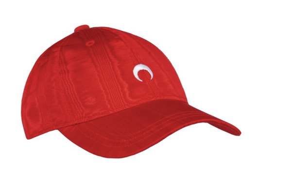 marine serre men’s cap in red