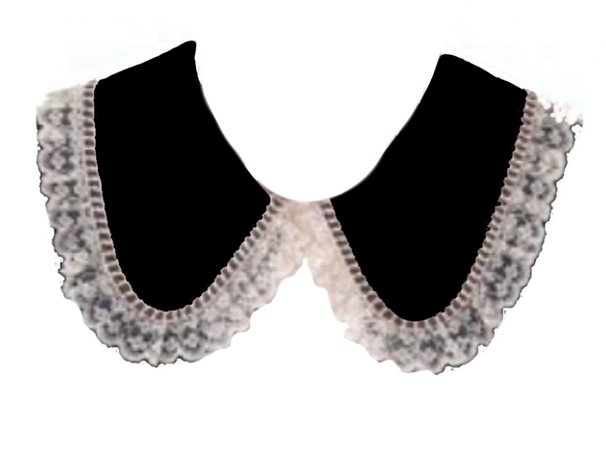 black collar with white lace