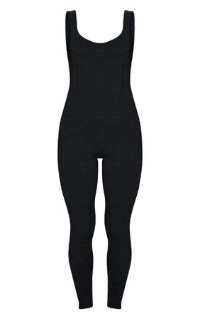Black Soft Binding Detail Sleeveless Jumpsuit | PrettyLittleThing USA