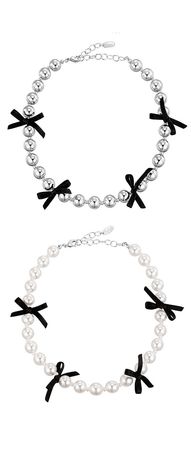 kitchie ribbon ball necklace -Hei Jewelry 29CM