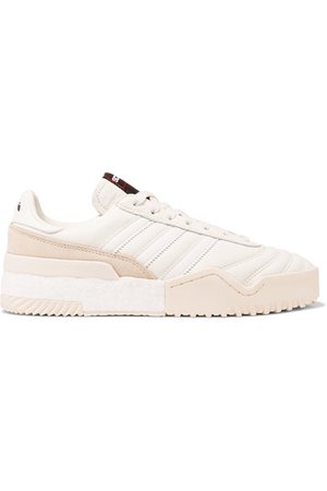 Adidas Originals By Alexander Wang | BBall Soccer leather and suede sneakers | NET-A-PORTER.COM