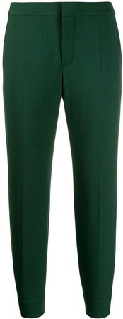 classic tapered-leg trousers