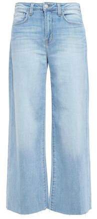 Danica Frayed High-rise Wide-leg Jeans
