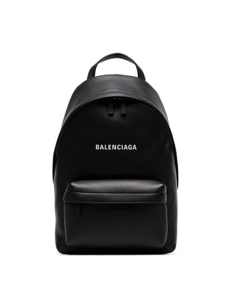 Balenciaga black everyday logo leather backpack £950 - Buy Online - Mobile Friendly, Fast Delivery
