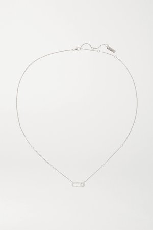 White gold Move Uno 18-karat white gold diamond necklace | Messika | NET-A-PORTER
