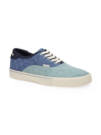 Shop COACH Canvas Lace -Up Skate Sneakers | Saks Fifth Avenue