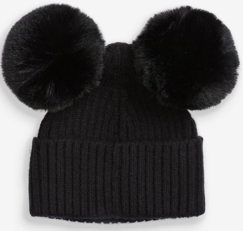 black Disney knitted hat