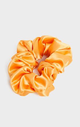 Orange Satin Scrunchie | Accessories | PrettyLittleThing