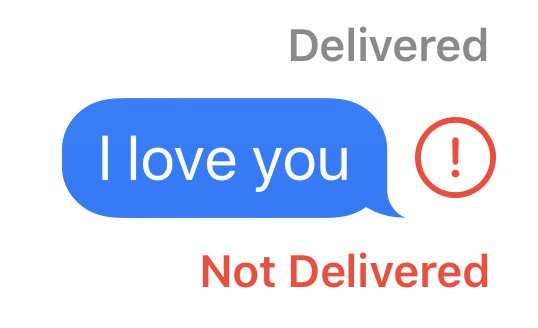 failed to send I love you text