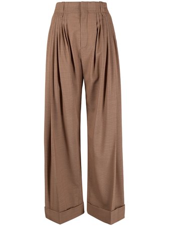 Pantalones de talle alto anchos Chloé por 1,066€ - Compra online SS21 - Devolución gratuita y pago seguro
