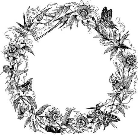 Wreath Frame Line Art - Free vector graphic on Pixabay